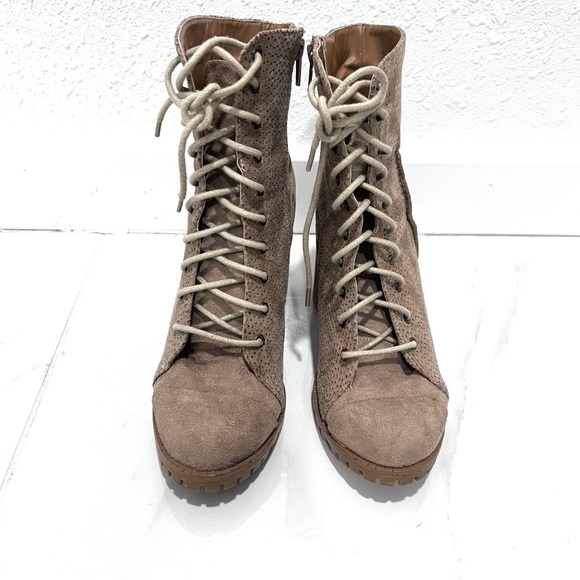 Report Tan Perforated Lace-Up Ankle 8 - Picture 2 of 6